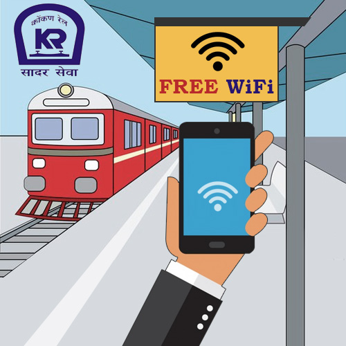 Free Wi-Fi facility at 28 railway stations of Konkan Railways