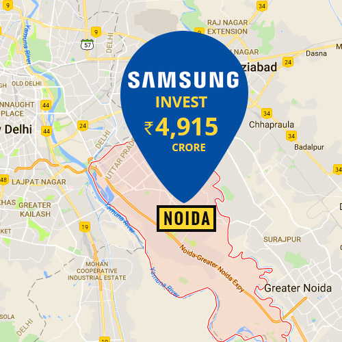 Samsung to invest Rs. 4,915 Crore in Noida facility