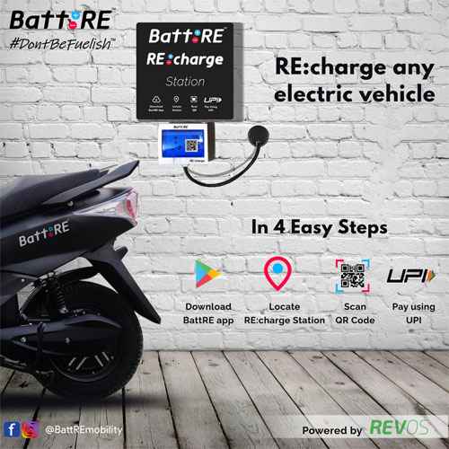 BattRE and REVOS Launches India's First Low-Cost "RE:Charge Stations