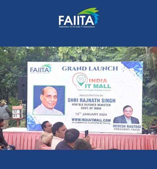 Defense Minister of India inaugurated FAIITA’s IndiaITMall
