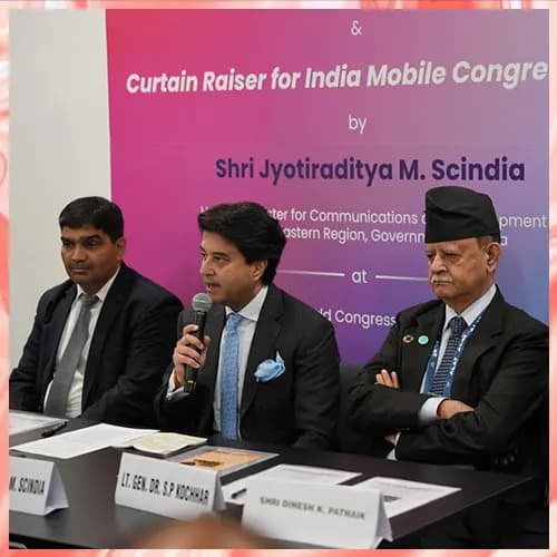 Telecom Minister Jyotiraditya Scindia unveils IMC 2025 at MWC Barcelona