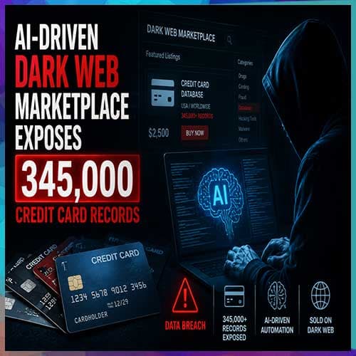 AI-Driven Dark Web Marketplace Exposes 345,000 Credit Card Records