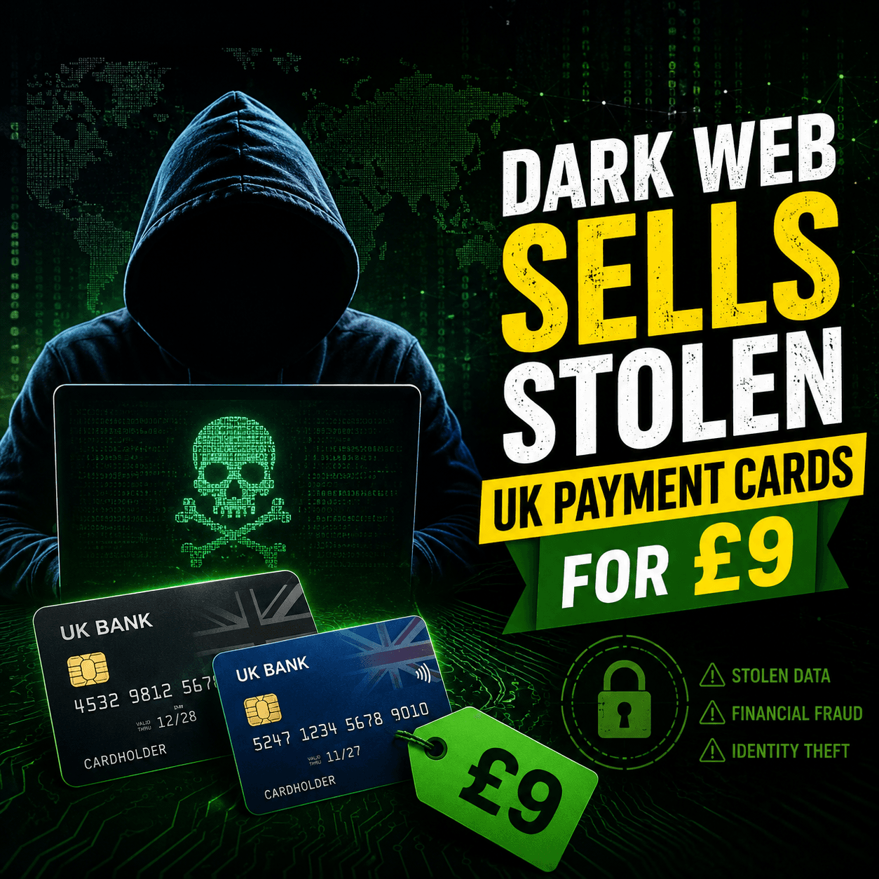 Stolen UK Payment Cards Sold on Dark Web for Just £9