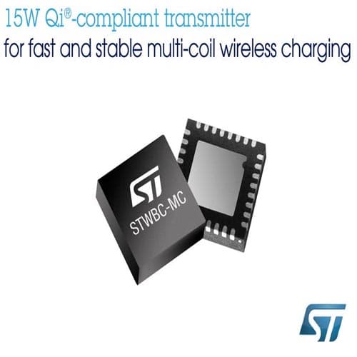 STMicroelectronics unveils STWBC-MC â€“ a wireless battery-charger transmitter