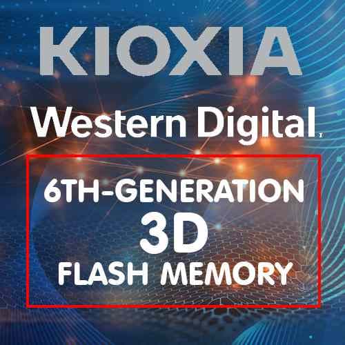 Kioxia and Western Digital Announce 6th-Generation 3D Flash Memory