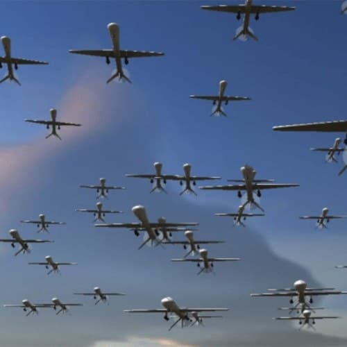 DRDO presents Drone swarm in offensive role