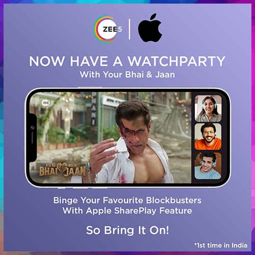 ZEE5 introduces â€˜SharePlayâ€™ to enhance collective viewing experiences with the OTT premier of Salman Khan-starrer blockbuster Kisi Ka Bhai Kisi Ki Jaan!