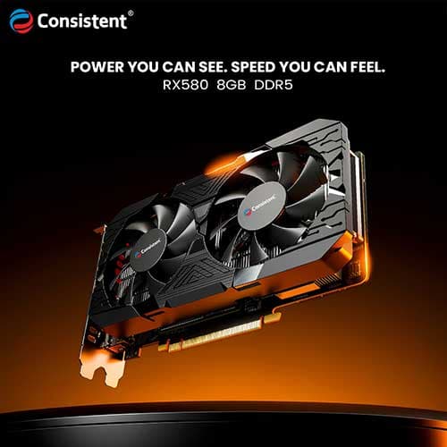 Consistent Infosystems introduces RX580 8GB DDR5 graphics card for high-performance gaming and creative applications