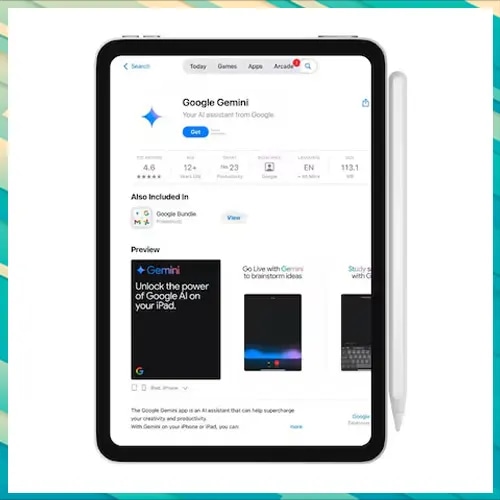 Google brings Gemini app for iPads