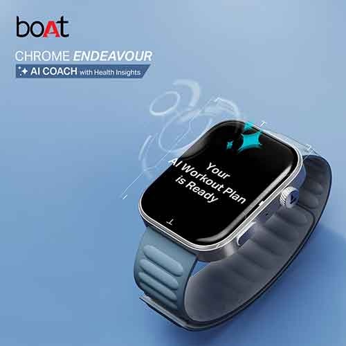 boAt launches Chrome Endeavour, India’s first AI health coach smartwatch