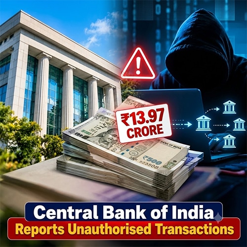 Central Bank of India reports ₹13.97 crore fraud through 187 unauthorised transfers