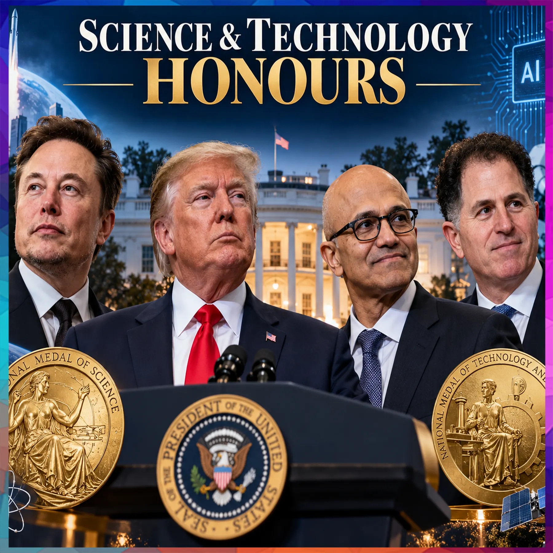 Trump honours tech titans with top US science and technology medals