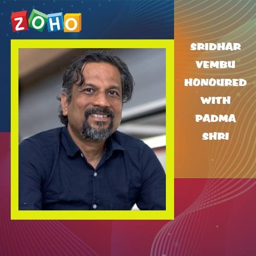 Zoho Founder Sridhar Vembu honoured with Padma Shri