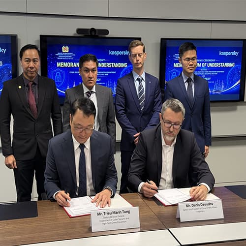 Kaspersky signs MoU with Vietnam’s Cyber Security High-Tech Crime Prevention Department