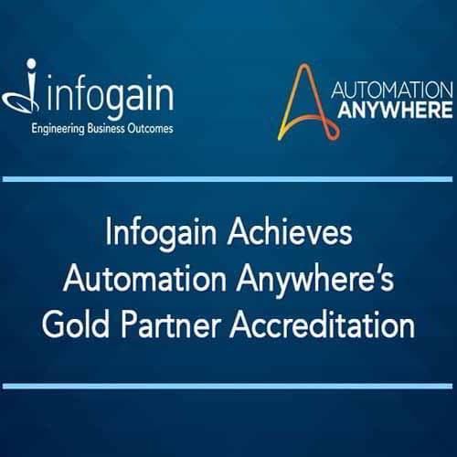 Infogain receives Automation Anywhere's Gold Partner accreditation