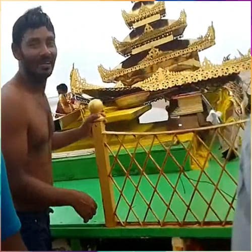 Mystery gold-coloured chariot washes ashore in Andhra’s Srikakulam