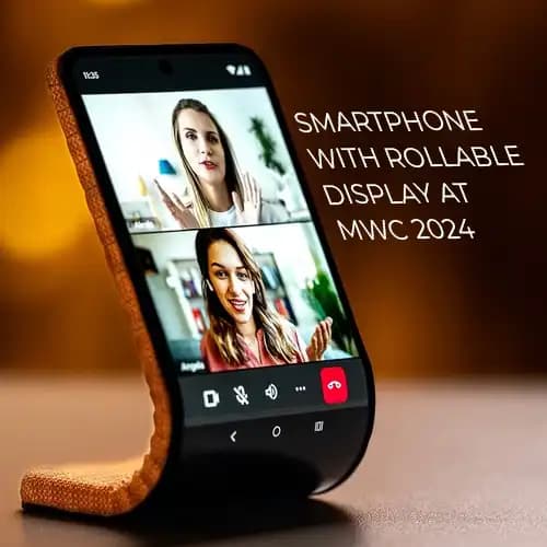 Samsung displays concept smartphone with rollable display at MWC 2024