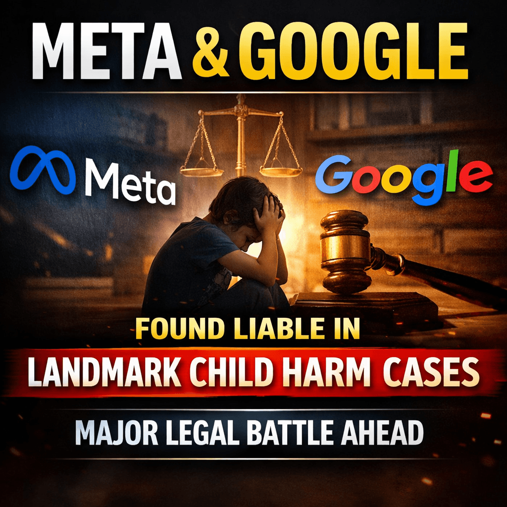 Meta and Google Found Liable in Landmark Child Harm Cases, Setting Stage for Major Legal Battle