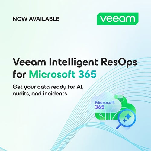 Veeam Announces Availability of Intelligent ResOps for Microsoft 365