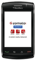 Zomato launches restaurant search application for Blackberry