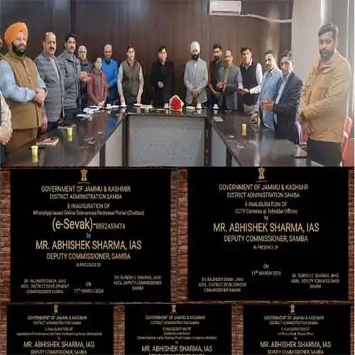 CoRover-powered AI chatbot eSevak launched in Jammu by Samba Deputy Commissioner