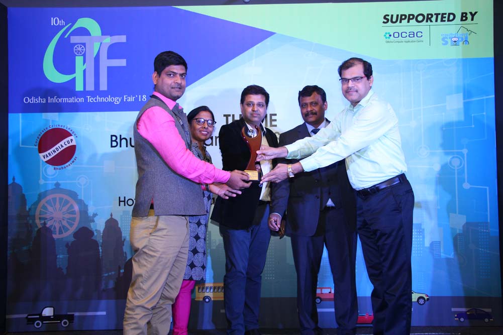 BPO Convergence is awarded as Best KPO is being awarded by R.N Palai, CEO, OCAC, Government of Odisha and Manas Ranjan Panda, Director-STPI, Bhubanesw