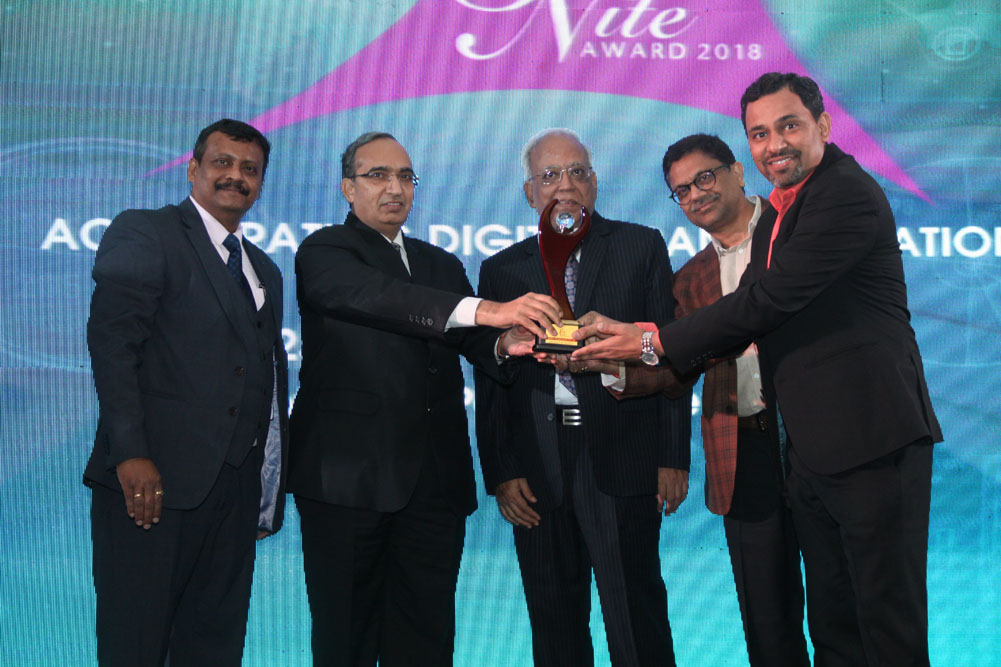 Sophos Technologies  receiving the award for Best Next Generation Firewall at 17th Star Nite Awards 2018