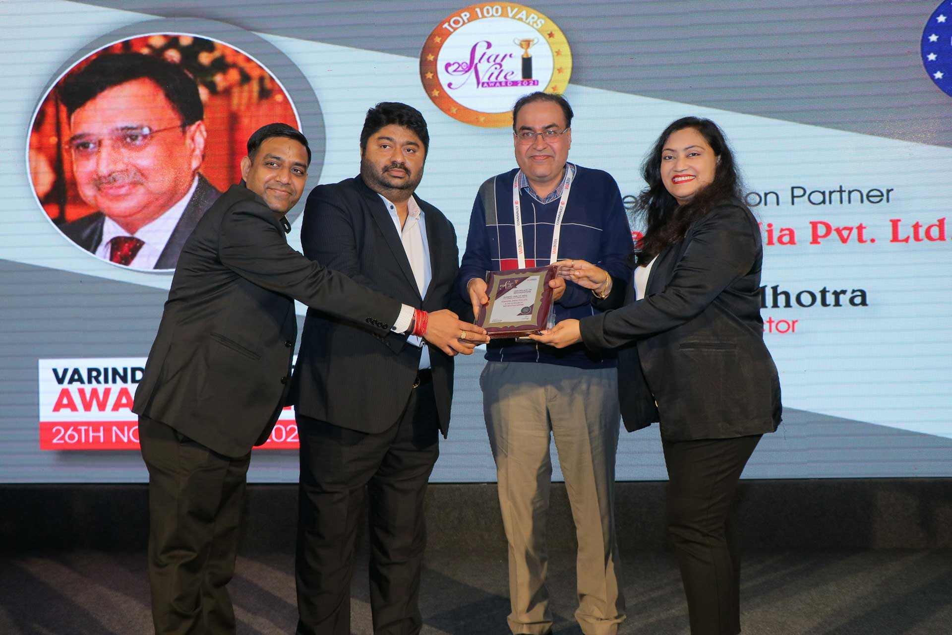 Best Solution Partner Award goes to Agmatel India Pvt. Ltd. at 20th Star Nite Award 2021