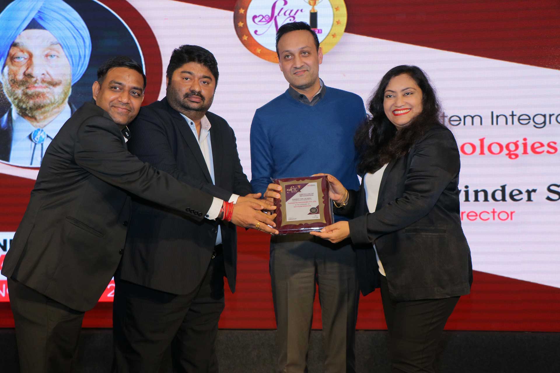 Best System Integrator Award goes to Targus Technologies at 20th Star Nite Awards 2021