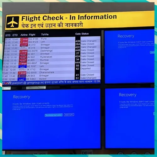Airports throughout India are affected by Microsoft Windows Outage