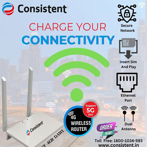 Consistent offers 4G Wireless Router – CT-4GR DAWI