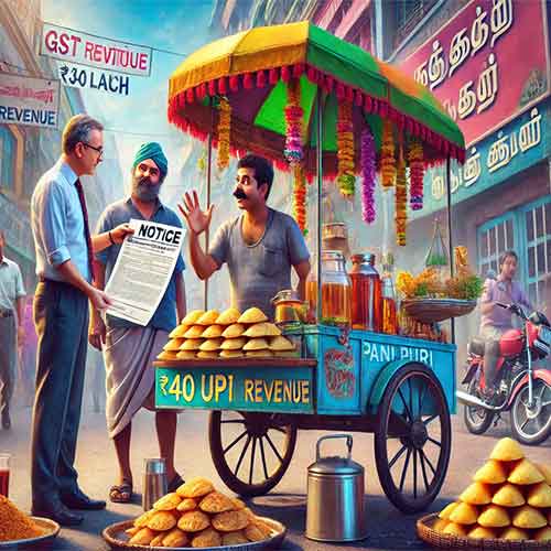 Pani Puri Seller in Tamil Nadu Served GST Notice for ₹40 Lakh UPI Revenue