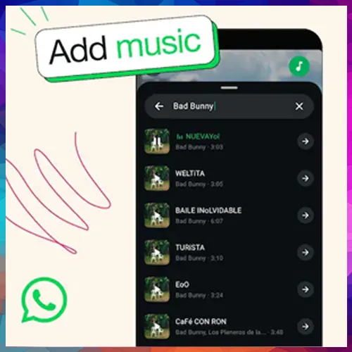 WhatsApp now lets users add music to status