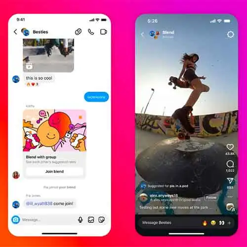 Instagram Introduces ‘Blend’, A Shared Reels Feed