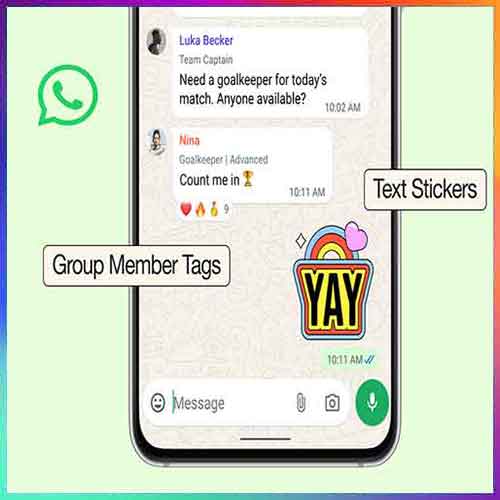 WhatsApp introduces new features for group chat with Member Tags, Stickers