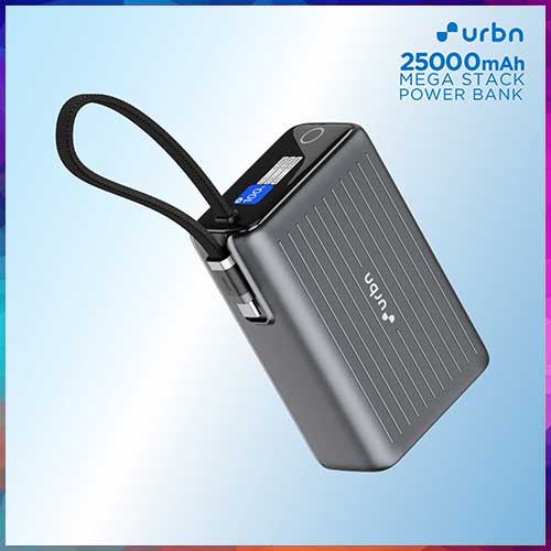 URBN launches Mega Stack 25,000mAh power bank with 100W charging