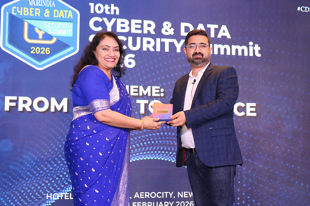 Token of appreciation presented to Mr. Ayush Mehan, Senior Sales Engineer-ForcePoint