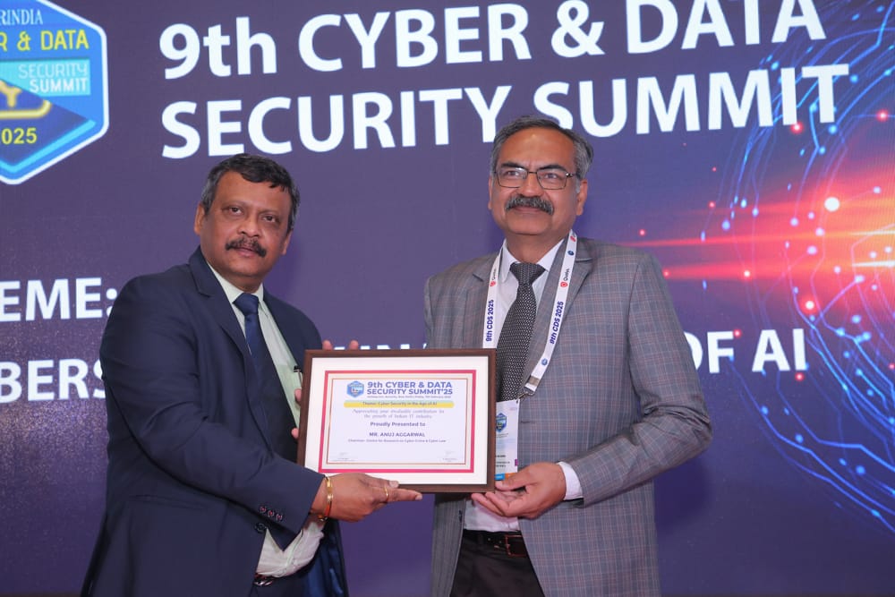 Invaluable Contribution for the Growth of Indian IT Industry -  Mr. Anuj Aggarwal Chairman- Centre for Research on Cyber Crime & Cyber Law