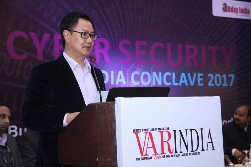 Shri. Kiren Rijiju, MoS for Home Affairs, Govt. of India addressing the audiences on how Government is working in Cyber Security with Professionals