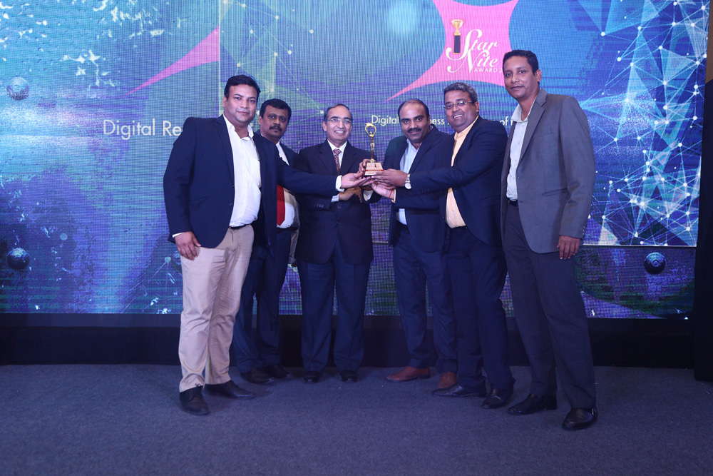 CAMBIUM NETWORKS receiving the award for EMERGING WIFI-VENDOR from Mr. Vipin Tyagi, Executive Director – C-DOT and Mr. Deepak Sahu, Publisher & Group 