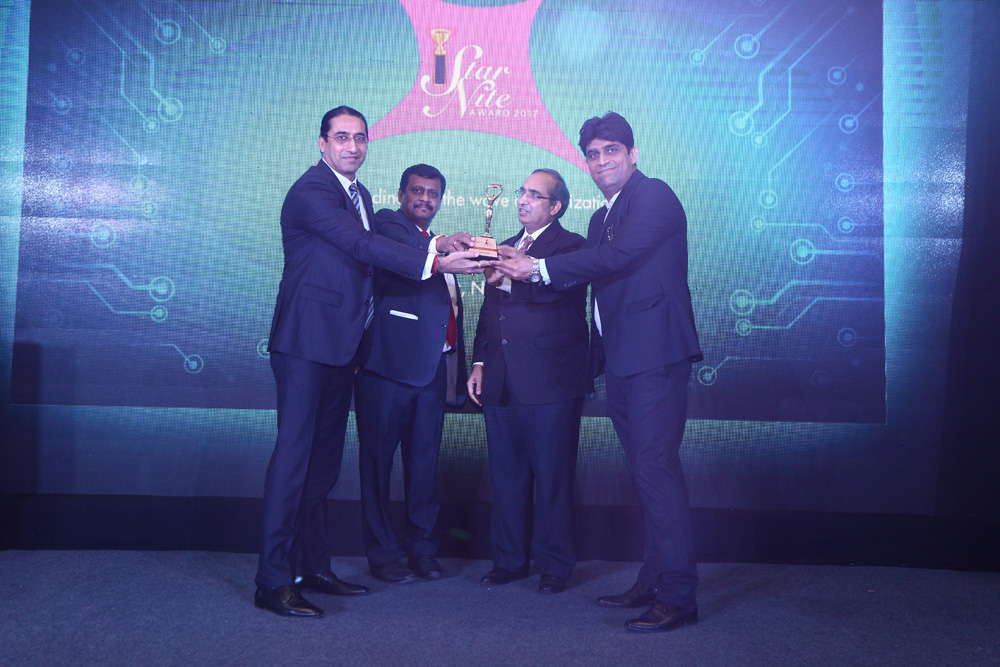 RADWARE INDIA receiving the award for BEST DDOS VENDOR from Mr. Vipin Tyagi, Executive Director – C-DOT and Mr. Deepak Sahu, Publisher & Group Editor,