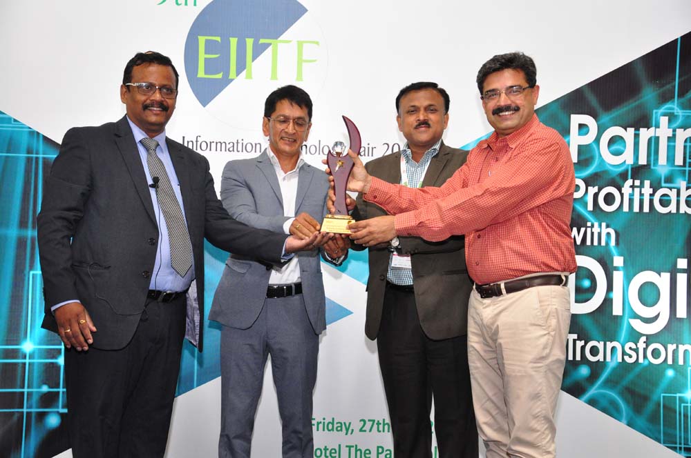 Techniche Consulting Services receives Best IT Services Partner award  from Deepak Kumar Sahu, Chief Editor, VARINDIA; Ranjit Metrani, VP Sales and Ch