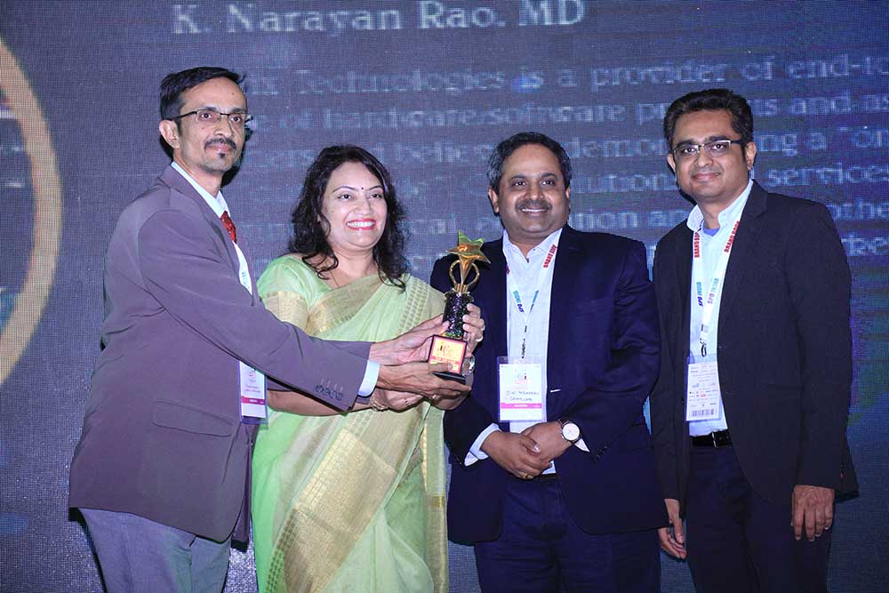 Matrix Technologies Inc. receiving the award for the Best Sub Distributor at VAR Symposium - 17th Star Nite Awards 2018