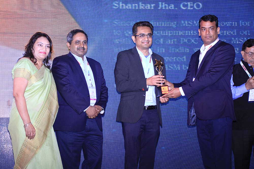 MSM Networks Enterprise receiving the award for the Best Sub Distributor at VAR Symposium - 17th Star Nite Awards 2018