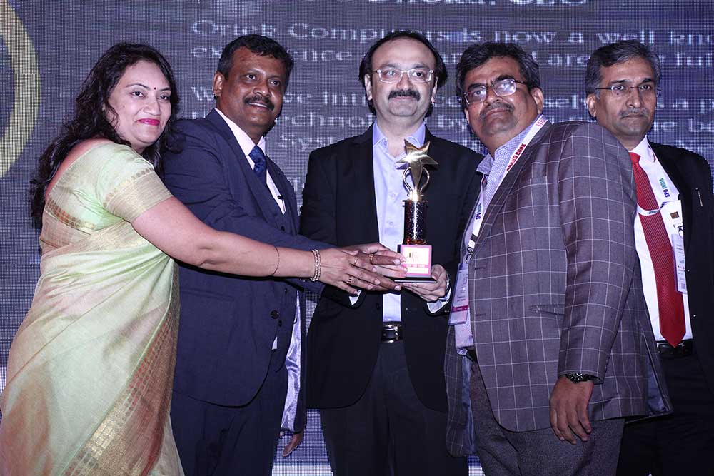 Ortek Computers receiving the award for the Best System Integrator at VAR Symposium - 17th Star Nite Awards 2018
