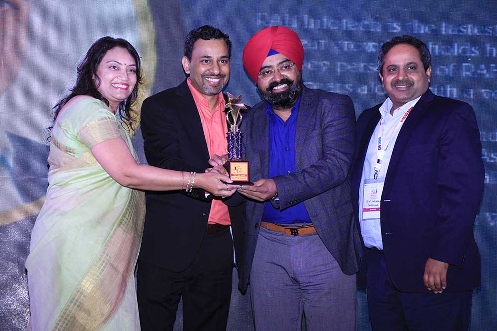 RAH Infotech receiving the award for the Best Value Added Distributor at VAR Symposium - 17th Star Nite Awards 2018