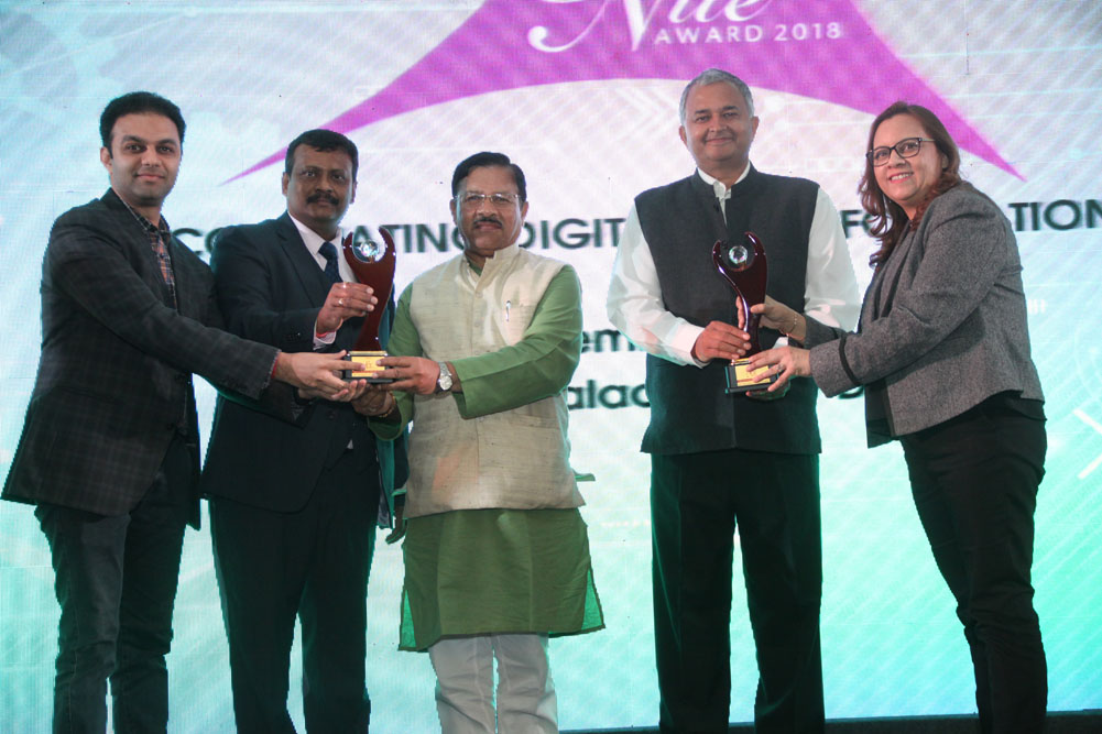 Cisco Systems receiving the award for Best Networking Solution Company, Best Unified Communication Solution Company & Networking Solution Company at 1