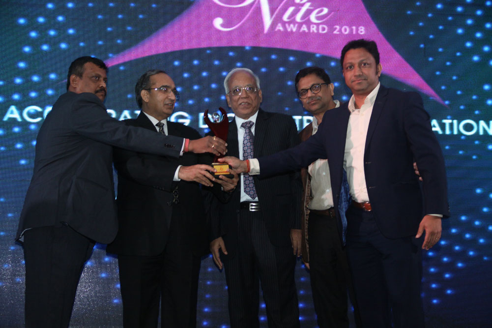 McAfee India Sales Pvt. Ltd. receiving the award for Best Enterprise Security Solution at 17th Star Nite Awards 2018