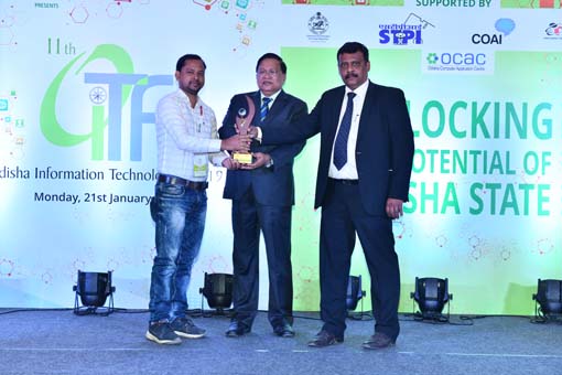 Infocare receives the award as the Best Reseller, Odisha at 11th OITF 2019