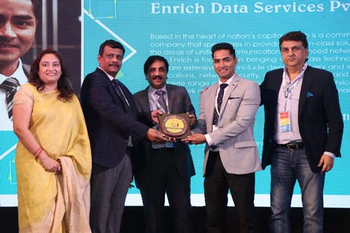 BEST NETWORKING PARTNER Award goes to ENRICH DATA SERVICES PVT LTD at VAR Symposium 2019